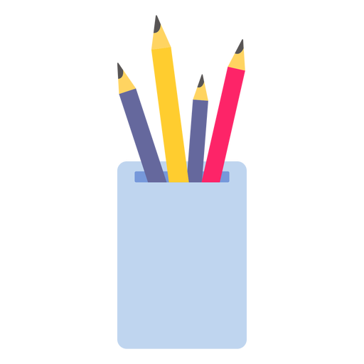 Bleistift Topf Farbe Farbe flach PNG-Design