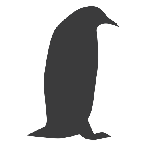 Penguin beak wing fat silhouette