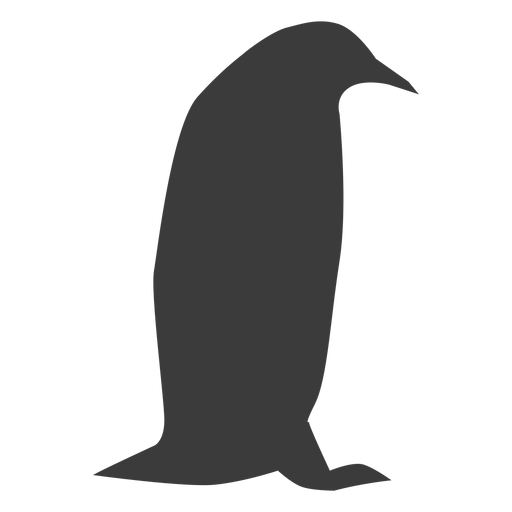 Pingüino pico ala grasa silueta Diseño PNG