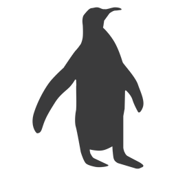 Penguin beak wing silhouette PNG Design