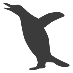 Penguin wing beak silhouette PNG Design