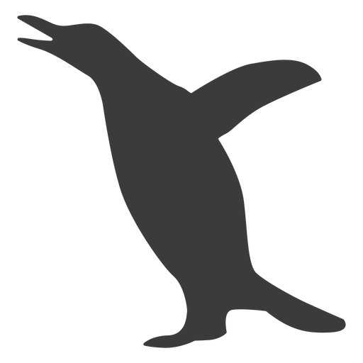 Pinguinfl?gelschnabel-Silhouette PNG-Design