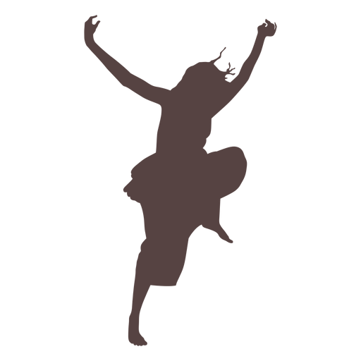 Persona bailando silueta Diseño PNG
