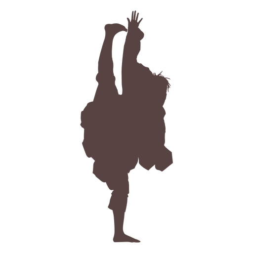 Person traditional dancing silhouette PNG Design