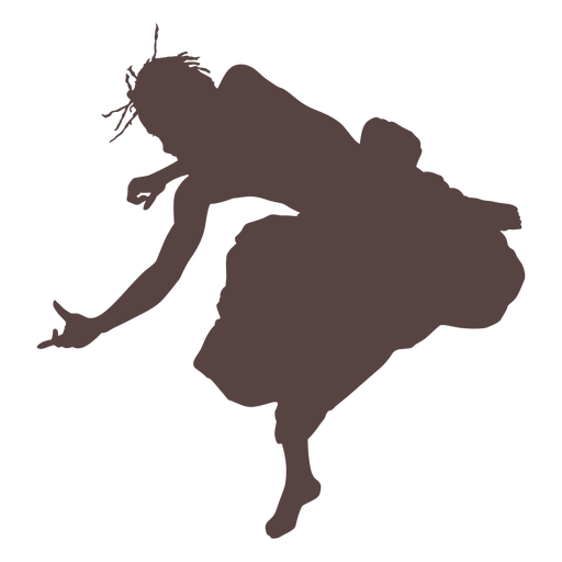 Persona tronco bailando silueta Diseño PNG