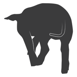 Pig ear tail hoof silhouette PNG Design