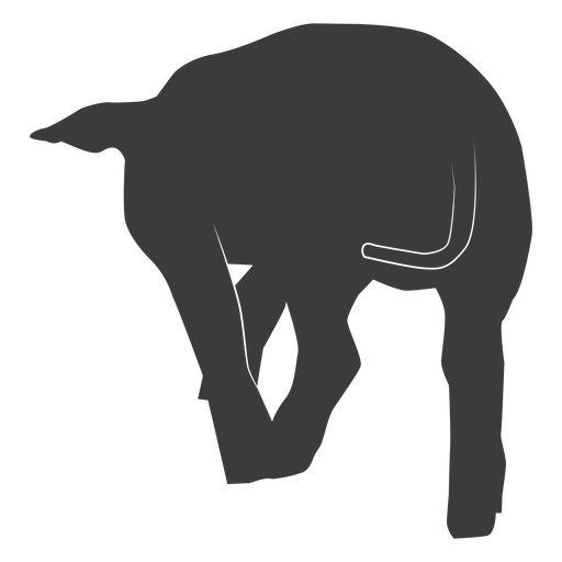 Pig ear tail hoof silhouette PNG Design