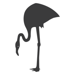 Pájaro de silueta de pico de pierna de flamenco rosado Diseño PNG