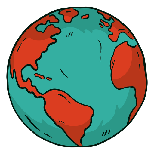 Planeta terra globo africa america plano