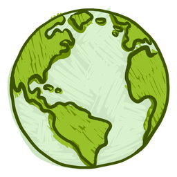 Planet Erde Globus Amerika Afrika flach PNG-Design