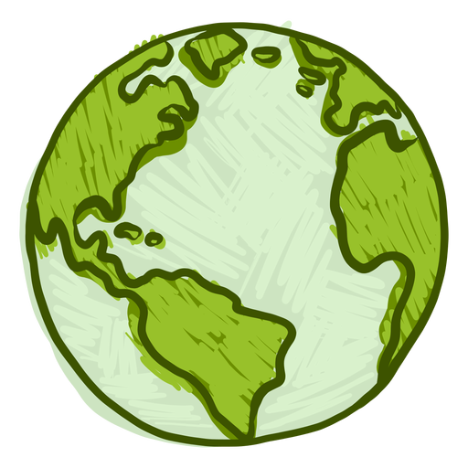 Planet earth globe america africa flat