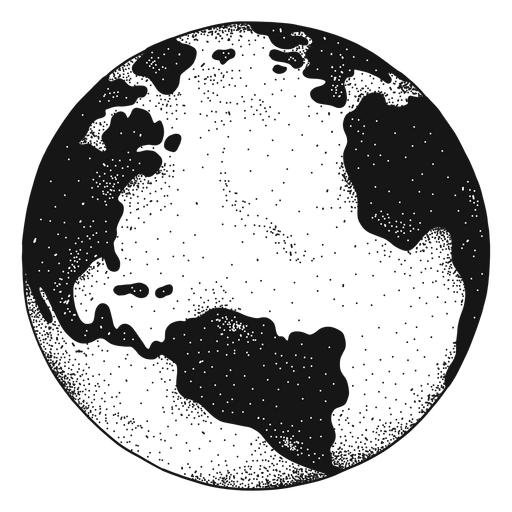 Planet Erde Globus Amerika Afrika Silhouette PNG-Design
