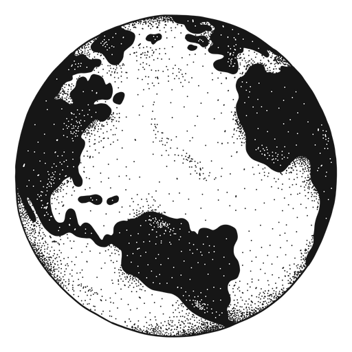 Planeta terra globo américa áfrica silhueta - Baixar PNG