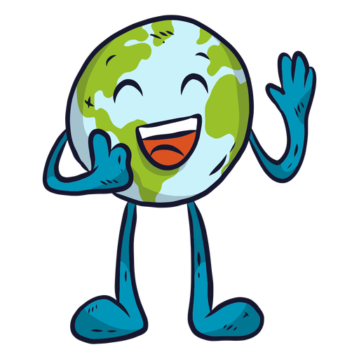 Planet Erde Gl?ck lachen L?cheln flach PNG-Design