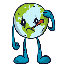 Planeta Terra doença doença tristeza melancolia termômetro plano Desenho PNG