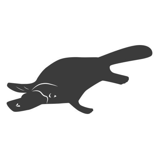 Platypus duckbill tail beak silhouette PNG Design