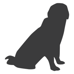 Silueta de cola de oreja de perro cachorro Diseño PNG