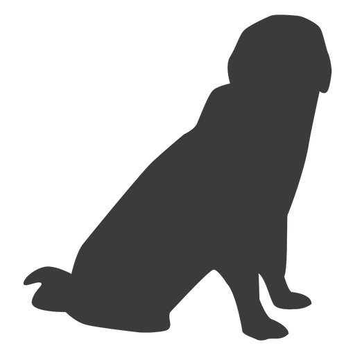 Silueta de cola de oreja de perro cachorro Diseño PNG