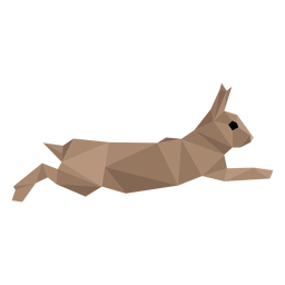 Bozal de oreja de conejo conejo low poly Diseño PNG