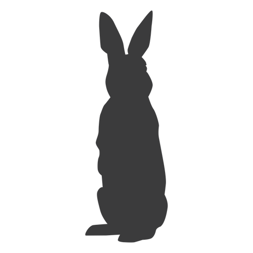 Rabbit bunny ear muzzle silhouette PNG Design