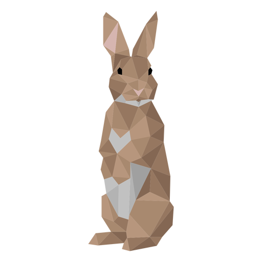 Kaninchenohr Hasen Maulkorb Low Poly PNG-Design