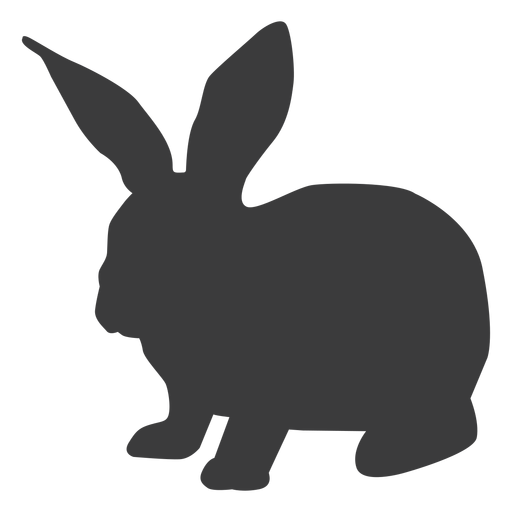 Rabbit ear bunny muzzle silhouette PNG Design