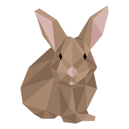 Kaninchen Maulkorb Hasenohr Low Poly PNG-Design