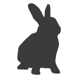 Kaninchen Mündung Hase Ohr Silhouette PNG-Design