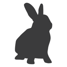 Rabbit muzzle bunny ear silhouette PNG Design Transparent PNG