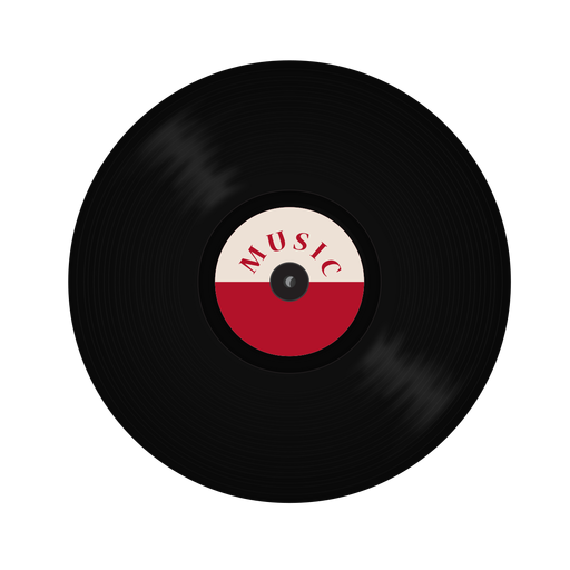 Grabar ilustración de música de vinilo Diseño PNG