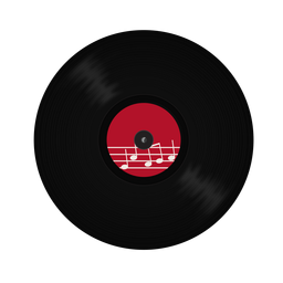 Record vinyl note illustration PNG Design