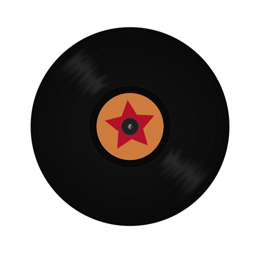 Record vinyl star illustration