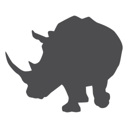 Rinoceronte rinoceronte cuerno grasa silueta