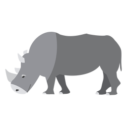 Nashorn Nashornhorn Schwanz flach PNG-Design