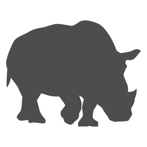 Rhino rhinoceros horn tail silhouette PNG Design