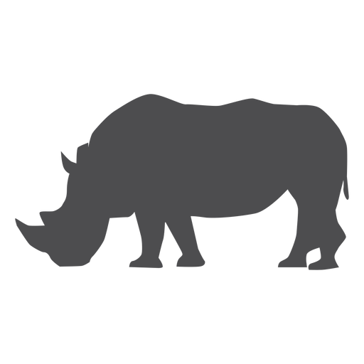 Rinoceronte rinoceronte cuerno cola grasa silueta Diseño PNG