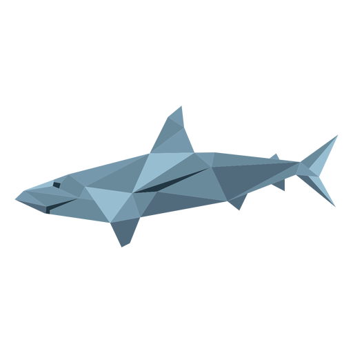 Cola de aleta de tiburón low poly Diseño PNG