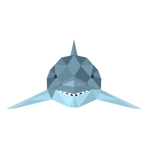Shark fin tail tooth low poly