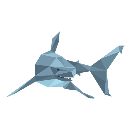 Haifischflossenzahn Low Poly PNG-Design