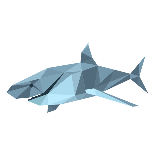 Diente de aleta caudal de tiburón low poly Diseño PNG