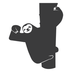 Silhueta de garra de árvore de galho de preguiça Desenho PNG