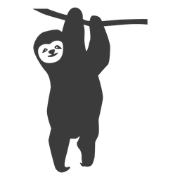 Silhueta de árvore de galho de preguiça Desenho PNG