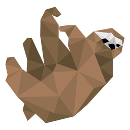 Sloth low poly PNG Design