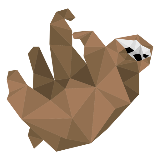 Sloth low poly PNG Design