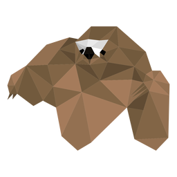 Sloth muzzle claw low poly PNG Design