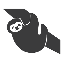 Silhueta de galho de árvore preguiça Desenho PNG