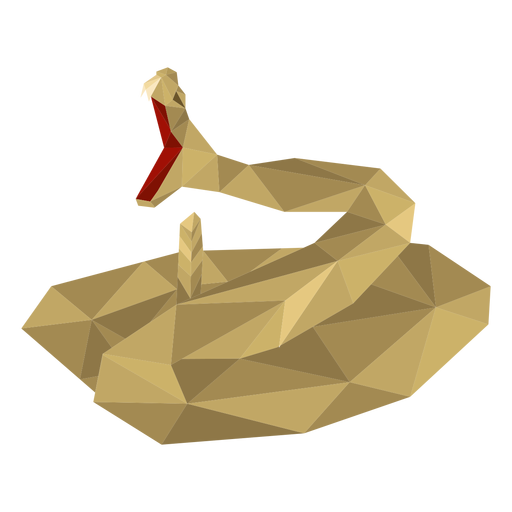 Snake mouth tooth twisting low poly