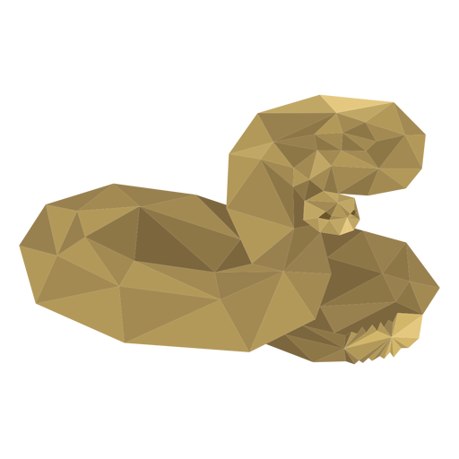 Snake twisting low poly PNG Design