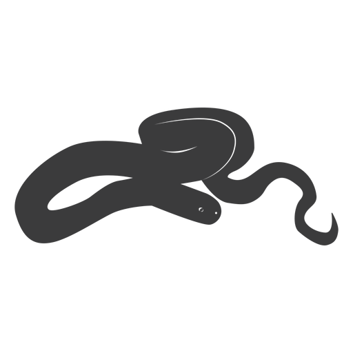 Snake twisting silhouette