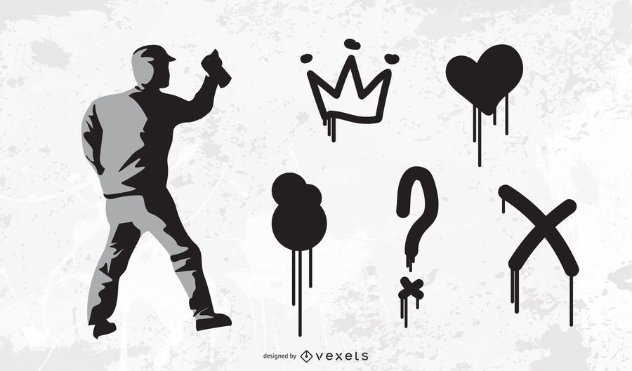 Graffiti-Elemente Vector Set Graffiti-Elemente Vector Set